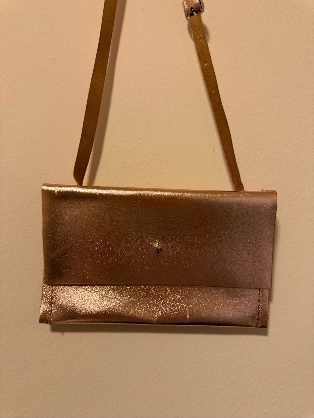 Metallic Rose Gold Belt Bag